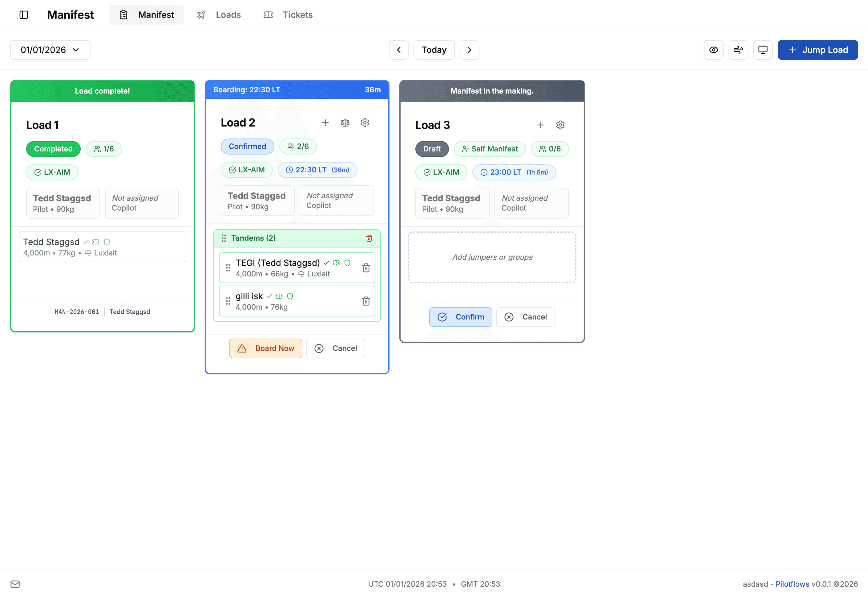 Dropzone dashboard manifest